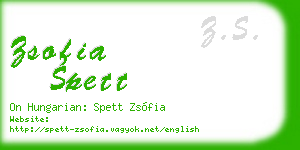 zsofia spett business card